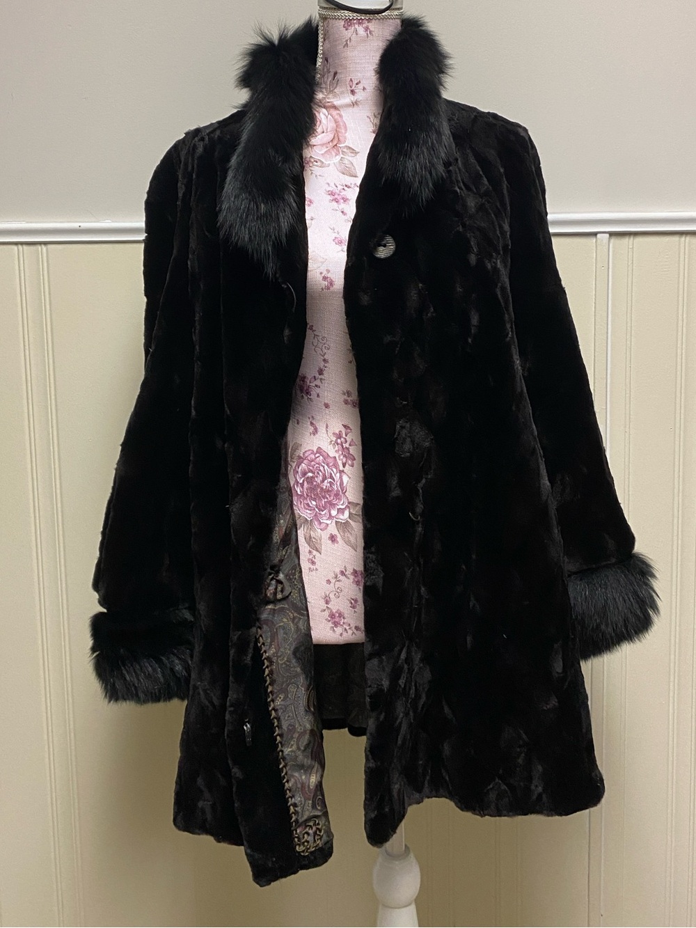 GENUINE Mink Swing Coat Driving Coat